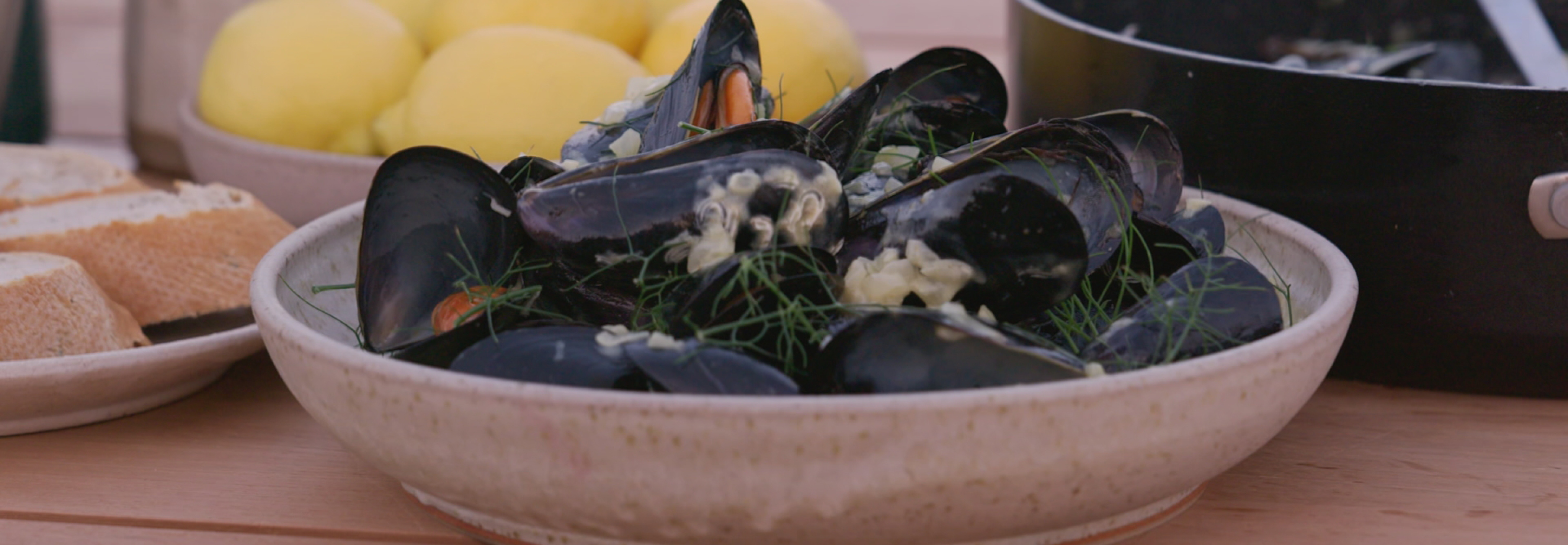 Judi's Mussels in a fennel and white wine sauce<br/><br/><br/>